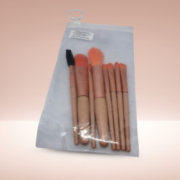 Mini Makeup Brush Set - 8 Piece Travel-Friendly Essentials Kit - Image 3