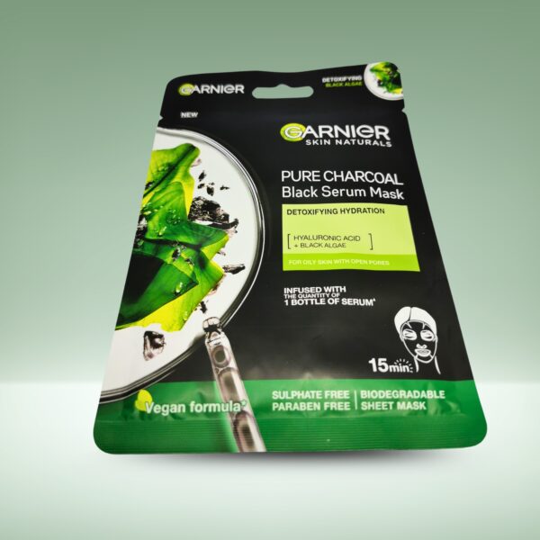 Garnier Skin Naturals Pure Charcoal Black Serum Mask - Image 3