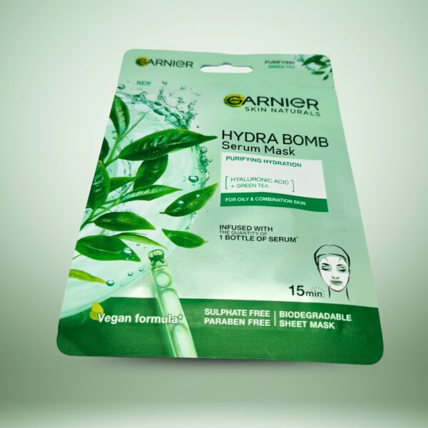 Garnier Green Tea Skin Naturals Purifying Hydration Serum Mask - Image 3