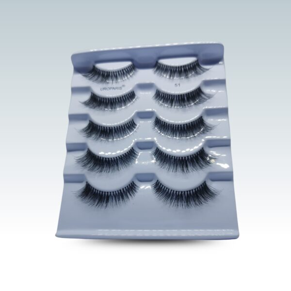 Uroparis Professional False Eyelashes - 5 Pair Pack - Image 2