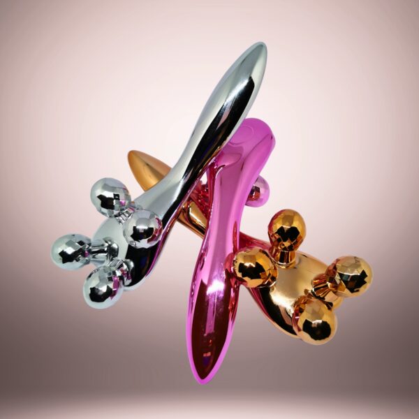 Metallic Glow 3D Facial & Body Massage Roller with Heart Detail