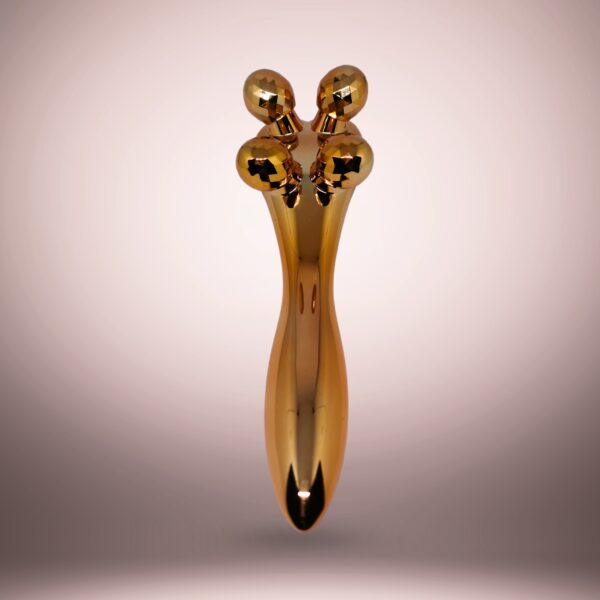 Metallic Glow 3D Facial & Body Massage Roller with Heart Detail - Image 2