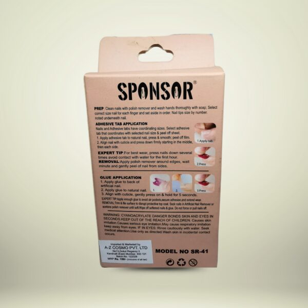 SPONSOR Natural Fake Nails - 12 PCS Set - Image 2