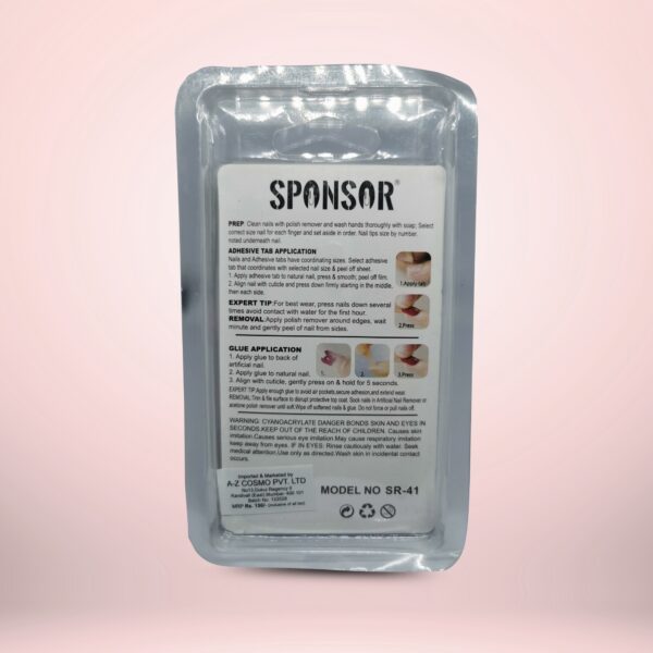 SPONSOR Natural Fake Nails - 12 PCS Set - Image 13