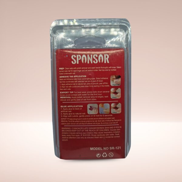 SPONSOR Natural Fake Nails - 12 PCS Set - Image 15