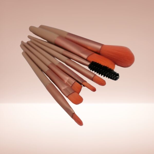 Mini Makeup Brush Set - 8 Piece Travel-Friendly Essentials Kit - Image 2