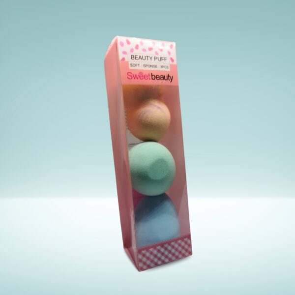 Sweet Beauty Makeup Sponge Set - 3 Soft Puffs - Image 4