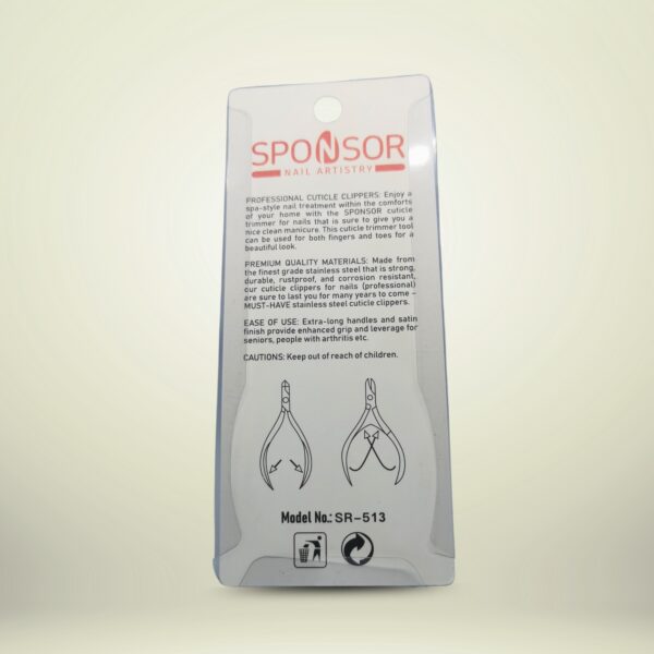 Sponsor Nail Professional Stainless Steel Cuticle Cutter SR-513 - Image 2