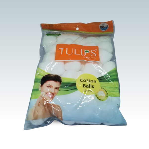 Tulips Cotton Balls - 50 Pieces - Image 2