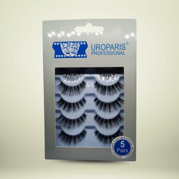 Uroparis Professional False Eyelashes - 5 Pair Pack - Image 4