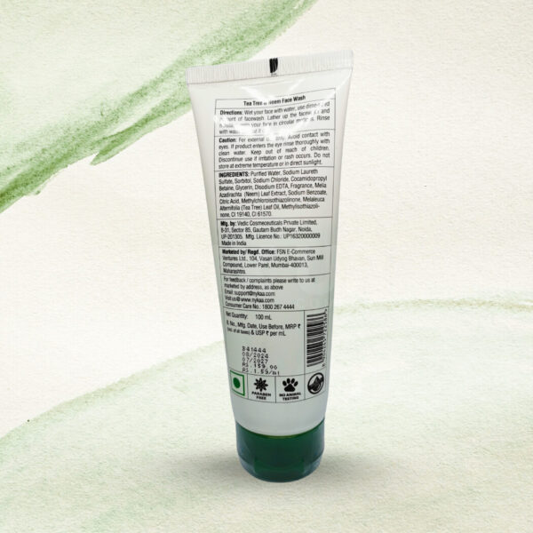 Nykaa Naturals Face Wash - 100ml - Tea Neem Tree - The Mix Up Company