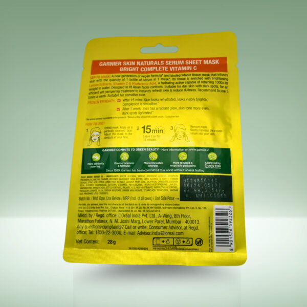 Garnier Skin Naturals Bright Complete Vitamin C Serum Mask - The Mix Up Company