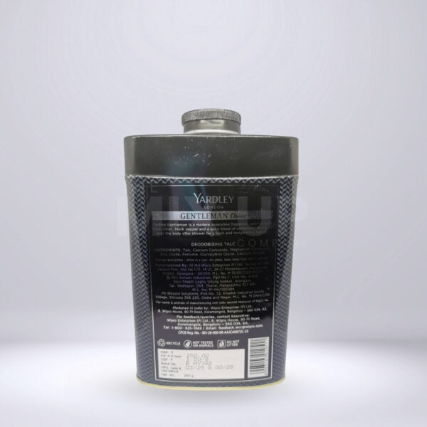 Yardley London Gentleman Classic Deodorizing Talc - 250g - The Mix Up Company