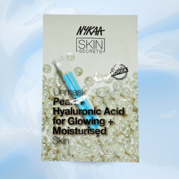 Nykaa Skin Secrets & Naturals Sheet Mask - 20ml - Pearlhyaluronic Acid Sheet - The Mix Up Company