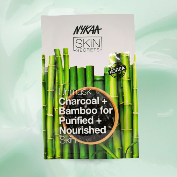 Nykaa Skin Secrets & Naturals Sheet Mask - 20ml - Unmask Charcoal Bamboo - The Mix Up Company