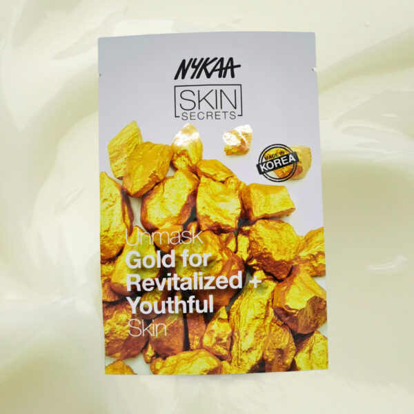 Nykaa Skin Secrets & Naturals Sheet Mask - 20ml - Unmask Gold - The Mix Up Company