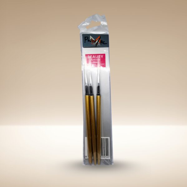 MCMEE Beauty Artists Professional Nail Art Brush Set (3 Pack)