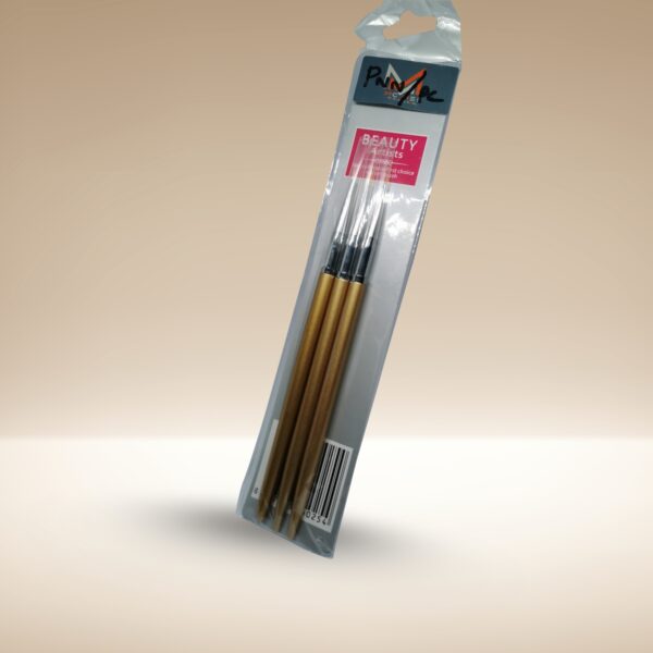 MCMEE Beauty Artists Professional Nail Art Brush Set (3 Pack) - Image 2