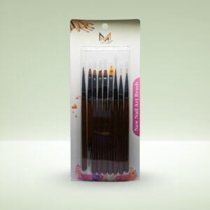 MCMEE Professional Nail Art Brush Set - 10 Piece Kit