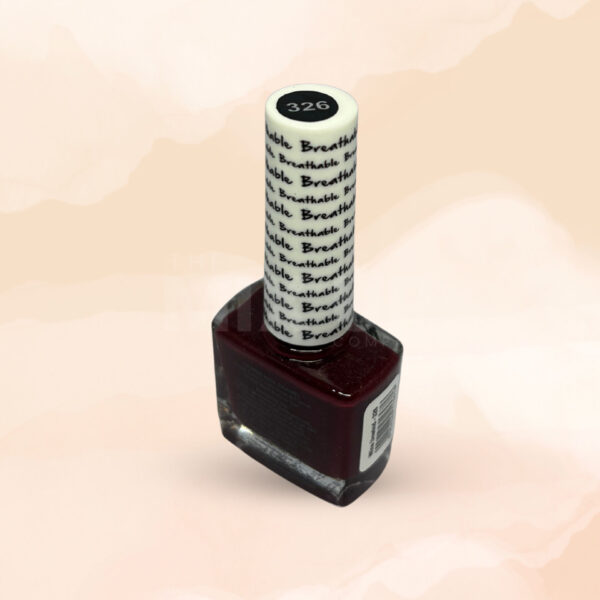 Nykaa Breathable Nail Polish - Wine Unwind - 326 - 9ml - Image 2