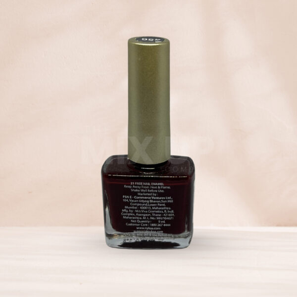 Nykaa Nail Enamel- Wine & Chill-456-9ml - Image 2