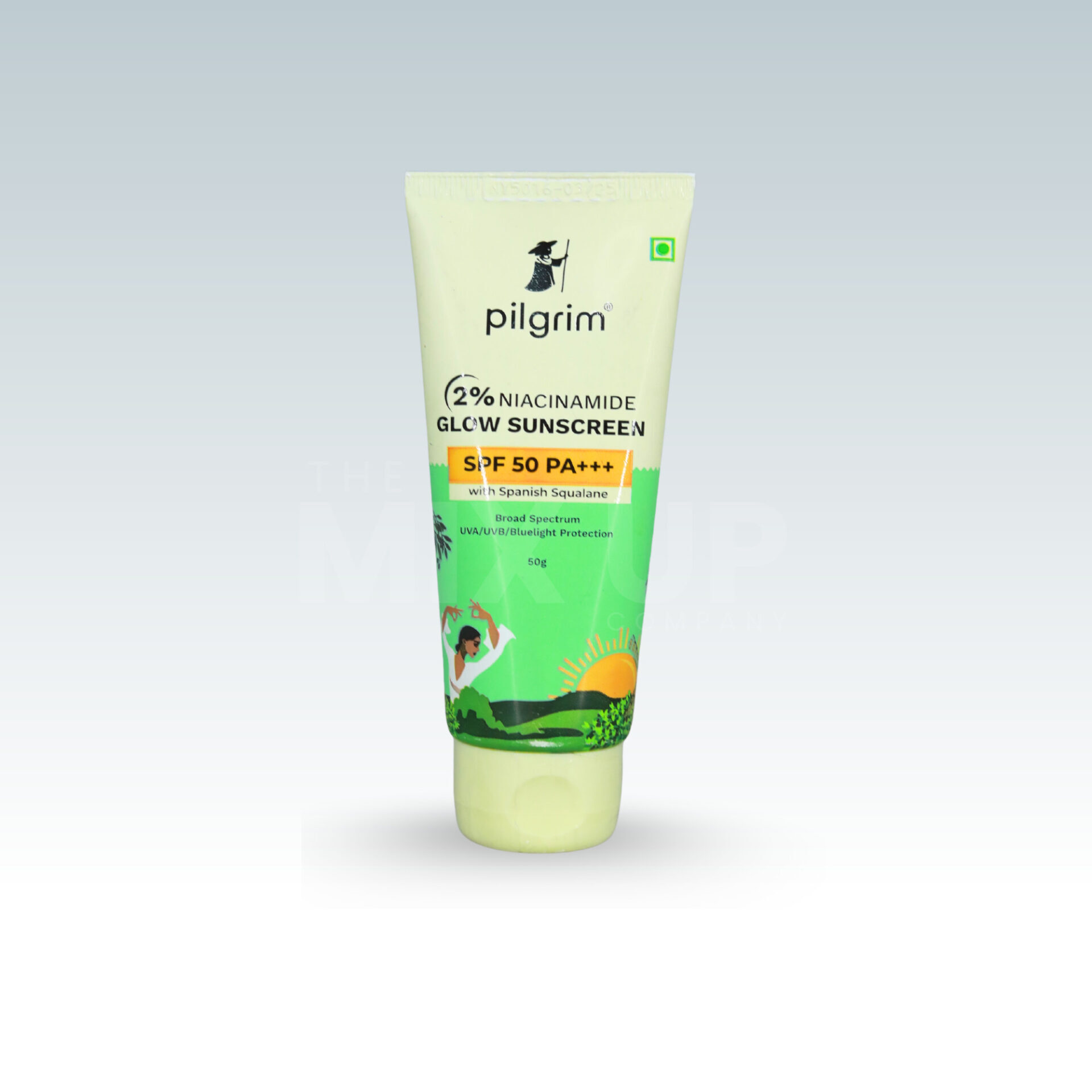 Pilgrim 2% Niacinamide Glow Sunscreen SPF 50 PA+++ 50g