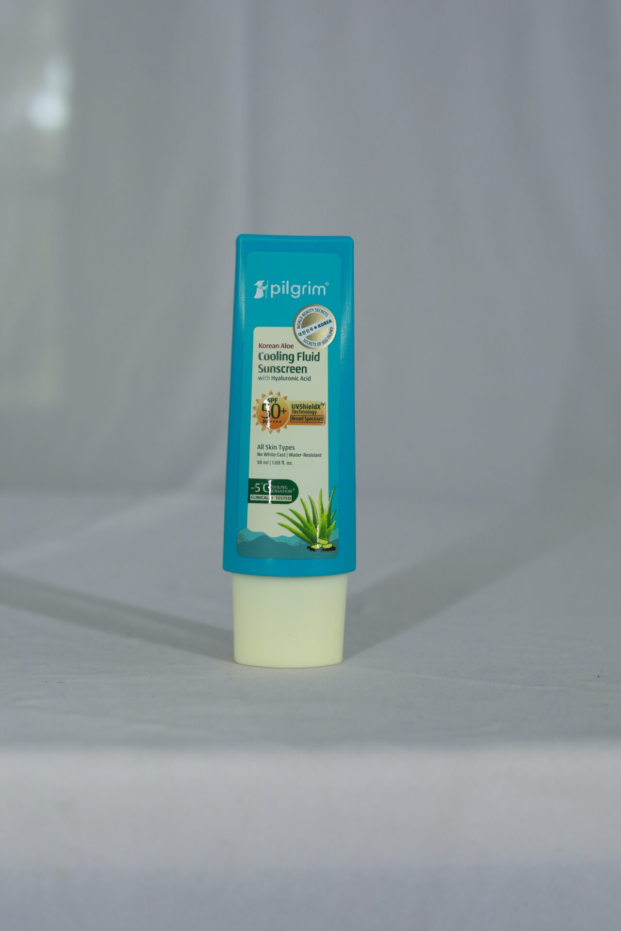 Pilgrim Korean Aloe Cooling Fluid Sunscreen SPF 50+ - Image 4