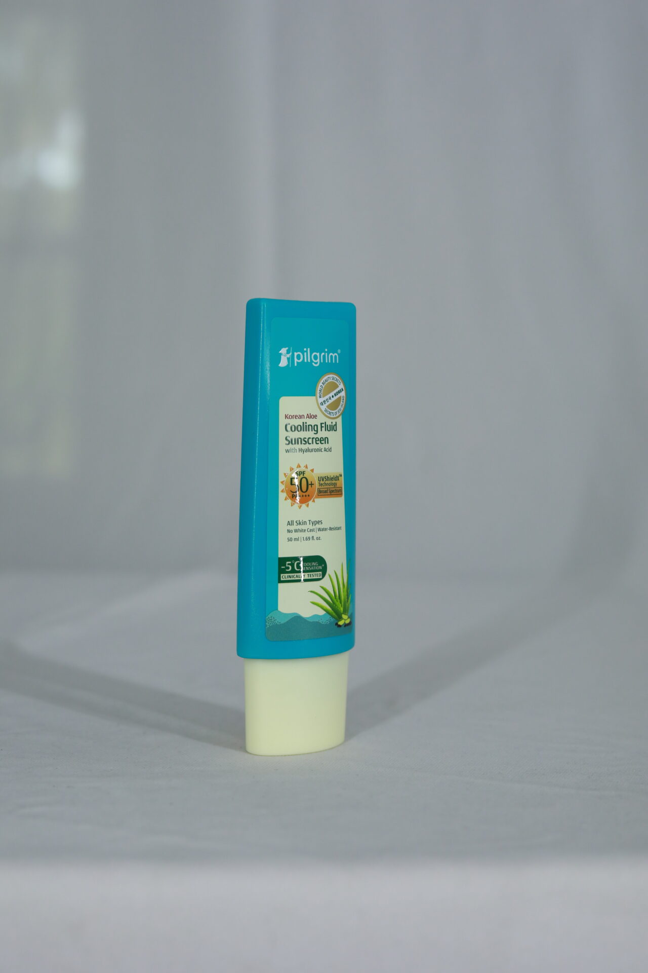 Pilgrim Korean Aloe Cooling Fluid Sunscreen SPF 50+ - Image 2
