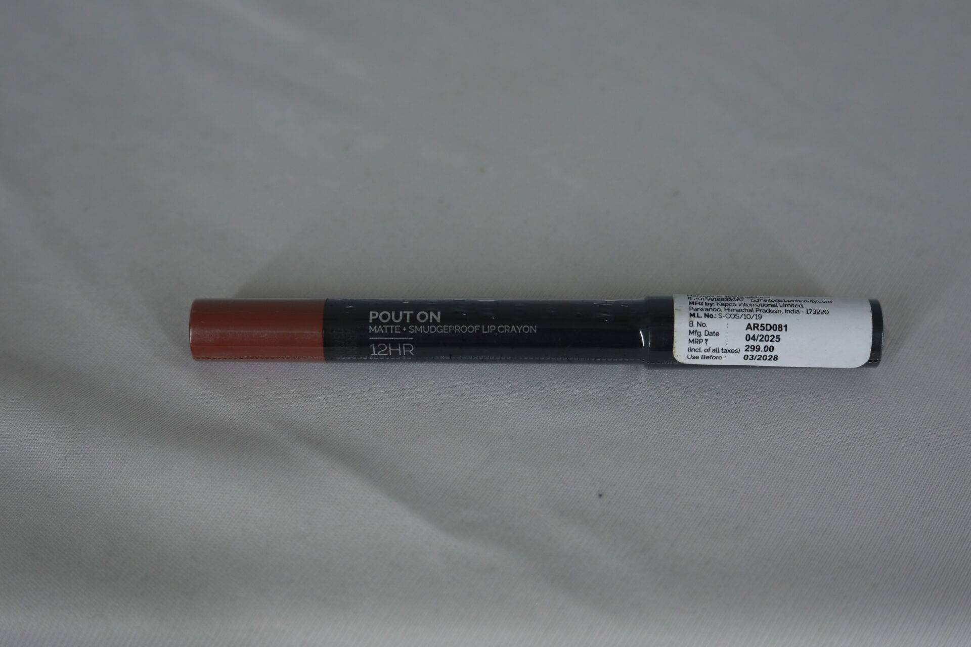 STAZÉ 9to9 Pout On 12HR Lip Crayon - 04 Coffee Talk - Image 2