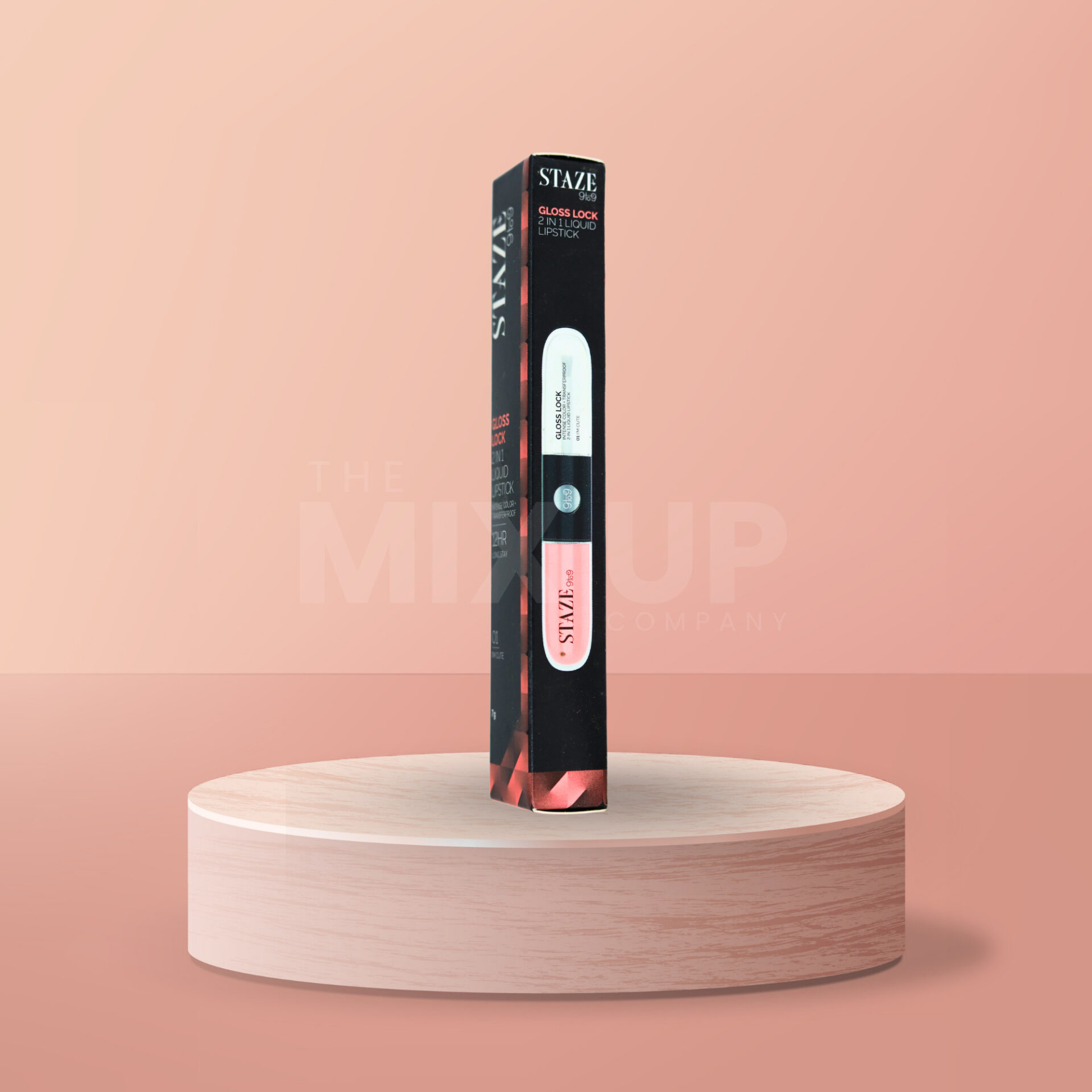 STĀZE 9t9 Gloss Lock Liquid Lipstick - 01 I'M CUTE - Image 5