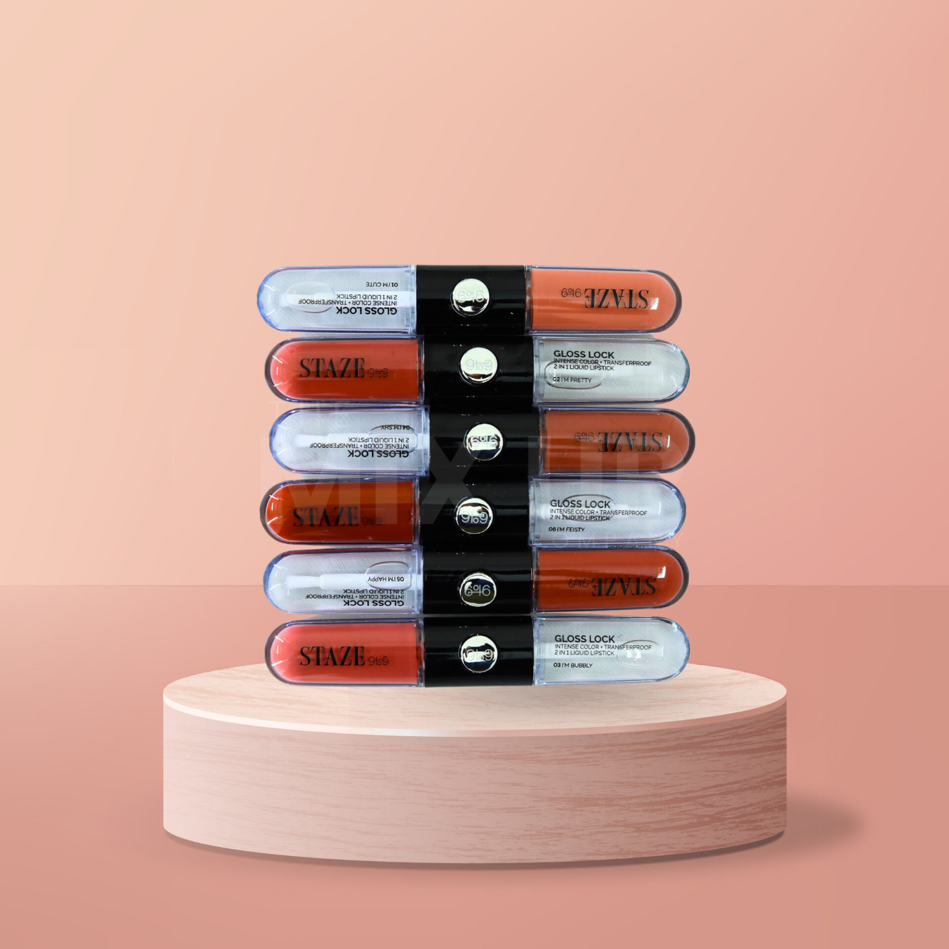 STĀZE 9t9 Gloss Lock Liquid Lipstick - 01 I'M CUTE - Image 4